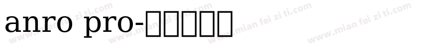 anro pro字体转换